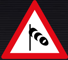 W349 Crosswinds Sign