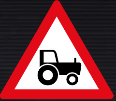 W352 Agricultural Vehicles Ahead Sign