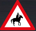 W356 Horses & Riders Ahead Sign