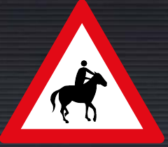 W356 Horses & Riders Ahead Sign