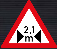 W360 Width Restriction Sign