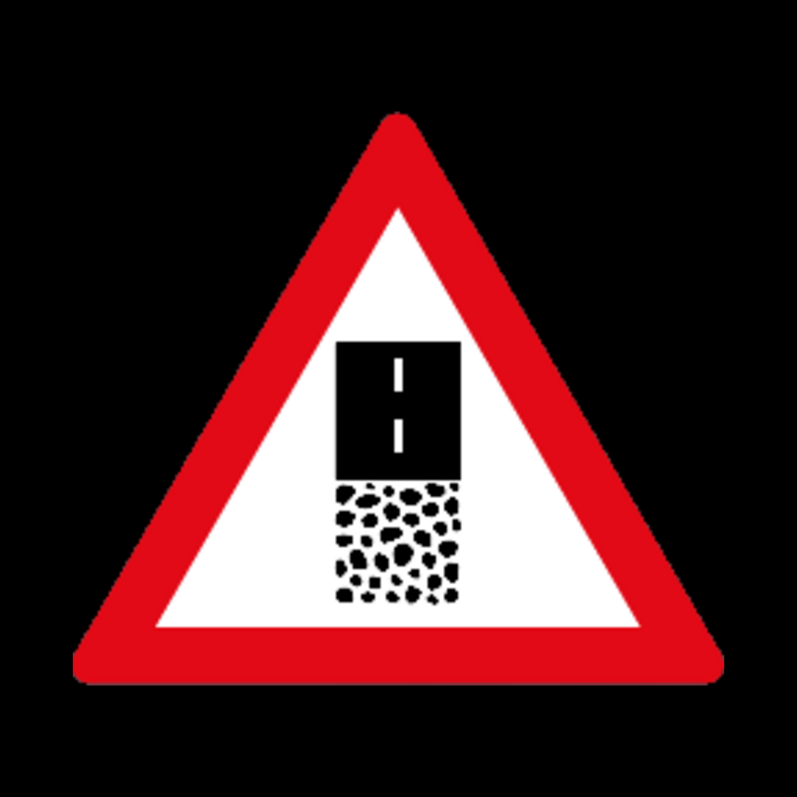 W363 – Gravel Road Ends Sign