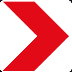 W405 Right Sharp Curve Chevron Marker