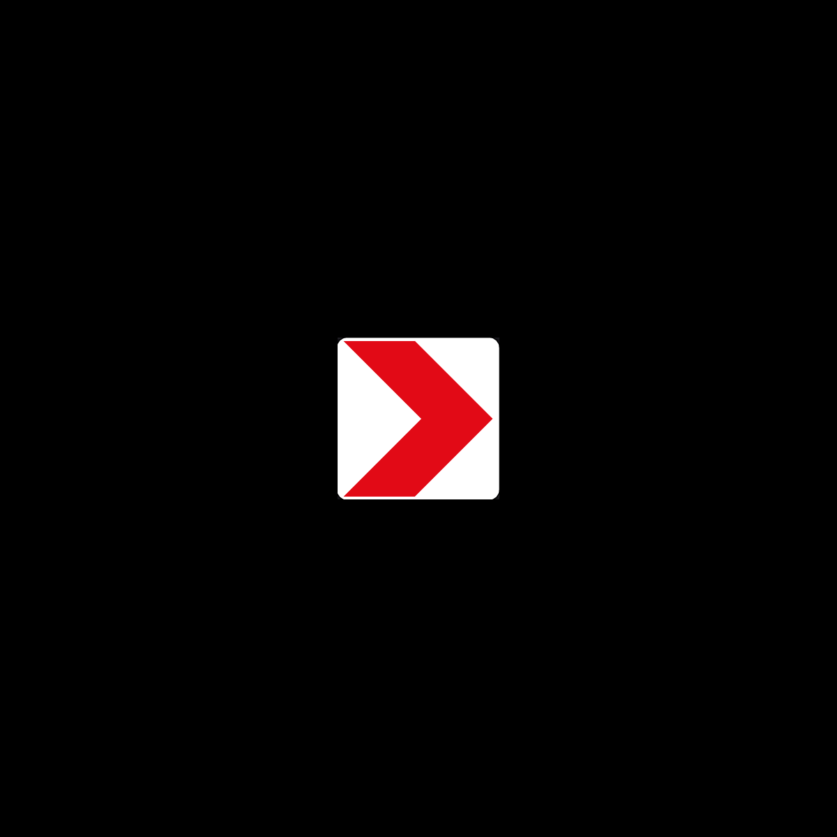 W405 Right Sharp Curve Chevron Road Sign