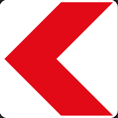W406 Left Sharp Curve Chevron Marker
