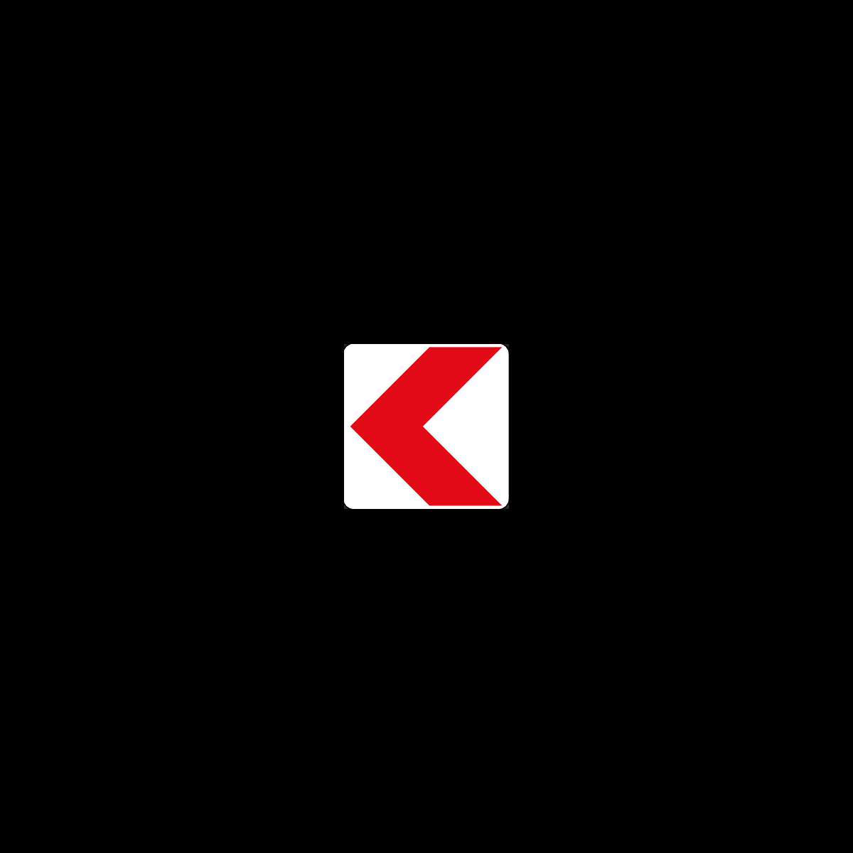 W406 Left Sharp Curve Chevron Road Sign