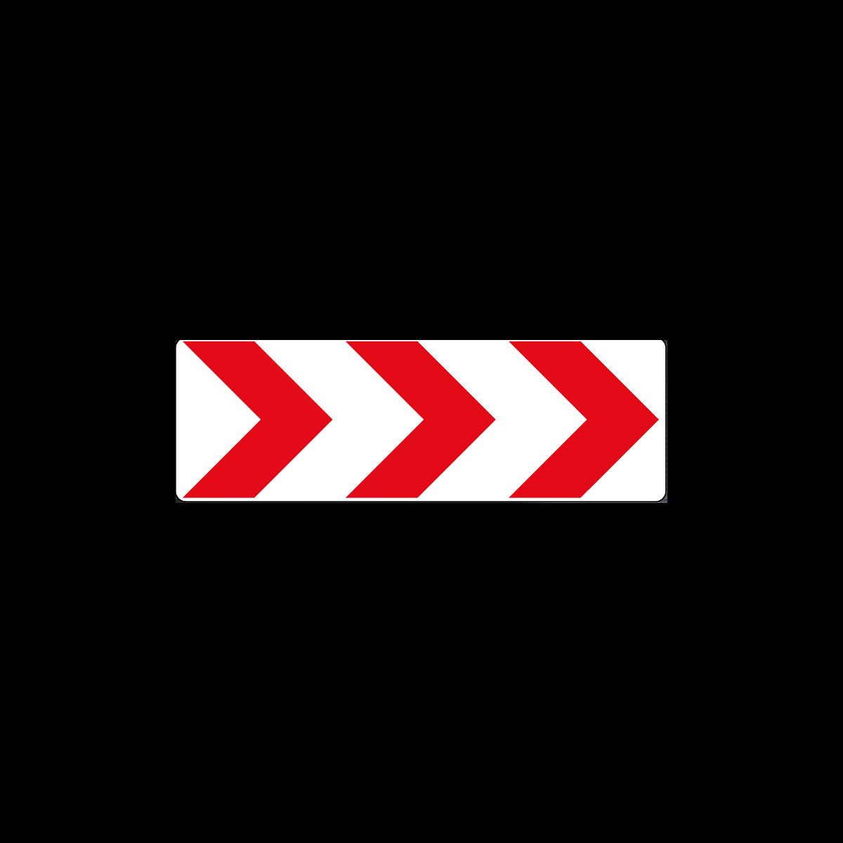 W407 Triple Right Curve Chevron Road Sign
