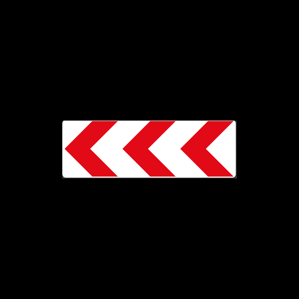W408 Triple Left Curve Chevron Road Sign
