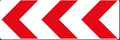 W408 Triple Left Sharp Curve Chevron Marker