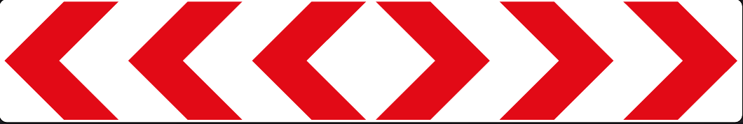 W409 T-Junction Chevron Marker