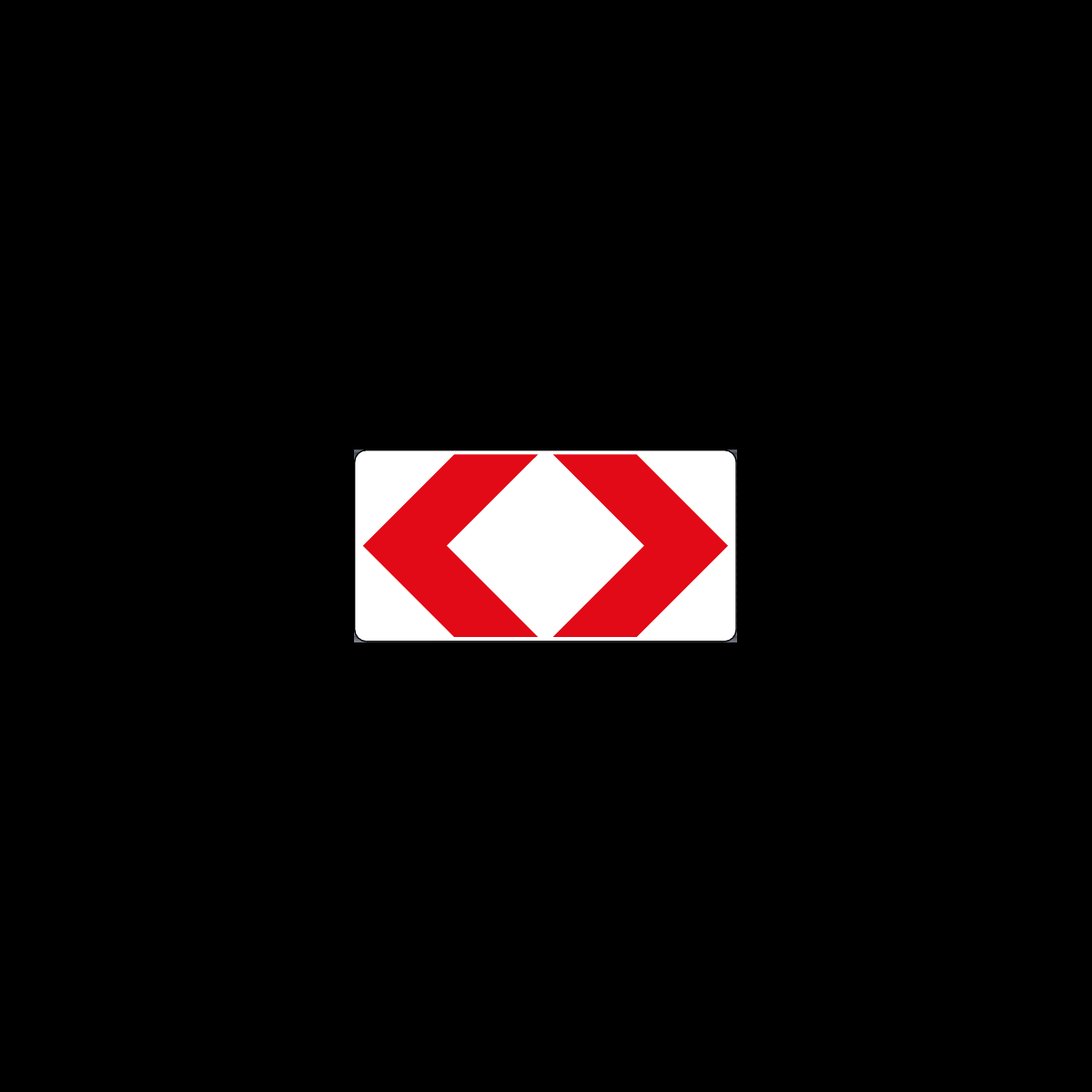 W414 Gore Chevron Road Sign