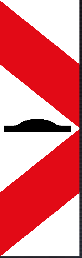 W416 Speed Hump Danger Plate Marker