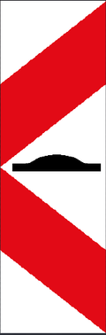 W417 Speed Hump Danger Plate Marker