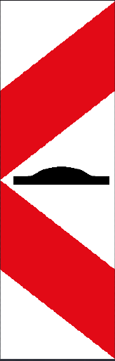 W417 Speed Hump Danger Plate Marker