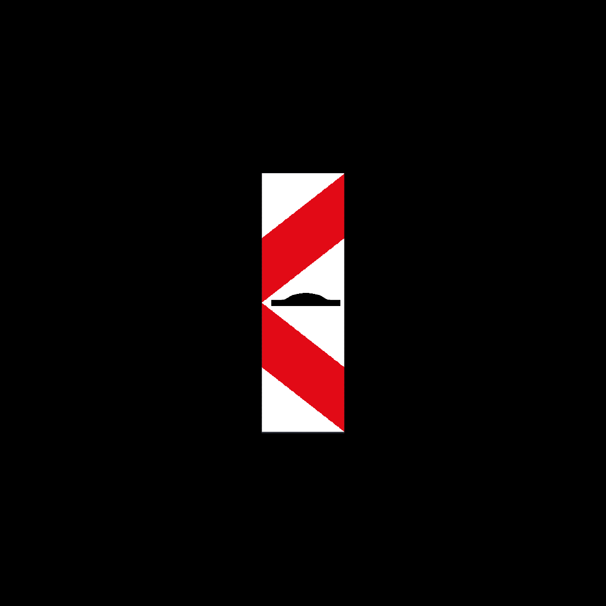 W417 Speed Hump Danger Plate Road Sign
